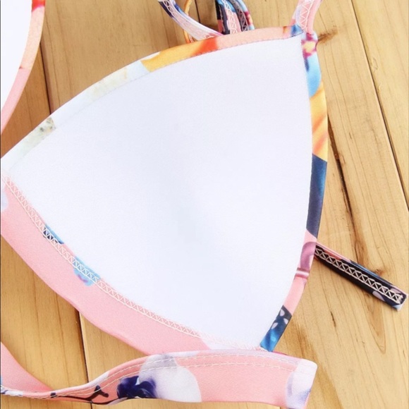 ✅ Sz M/L Perfect Two Piece Floral Padded Bikini - Picture 3 of 6